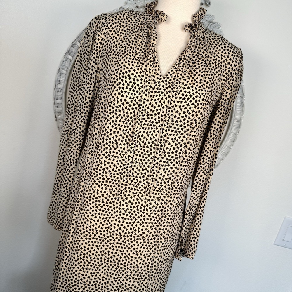 VTG Richard Warren Dress 8 Pleated Ruffle Romantic Classic Designer Silk Rayon